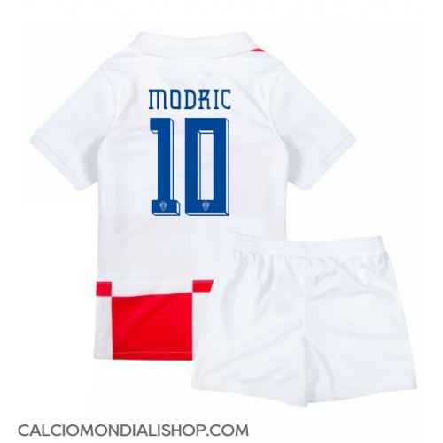 Maglie da calcio Croazia Luka Modric #10 Prima Maglia Bambino Europei 2024 Manica Corta (+ Pantaloni corti)